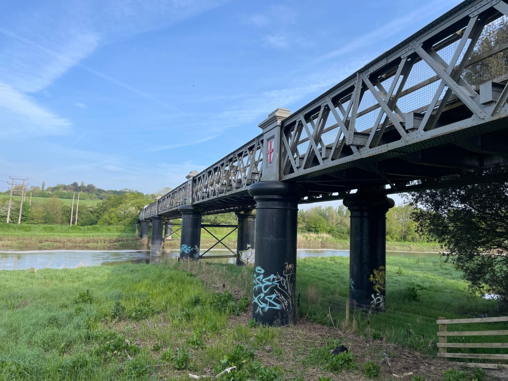 old railway bridge over a river