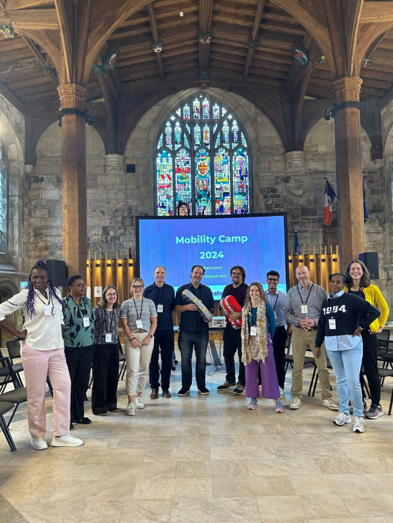 Organiser and facilitators at Mobility Camp in The Guildhall in York