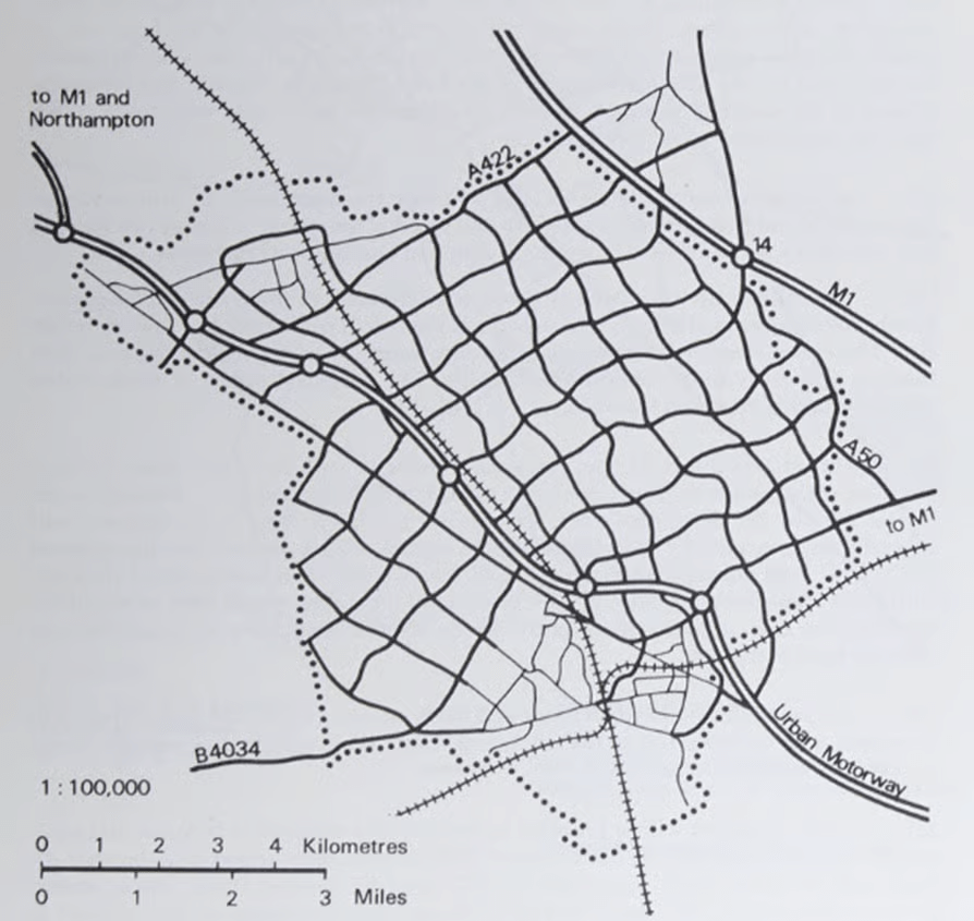 Original plan of Milton Keynes